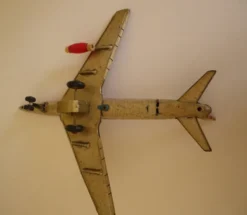 Avion de ligne à friction en tôle lithographiée, look patina -1965-