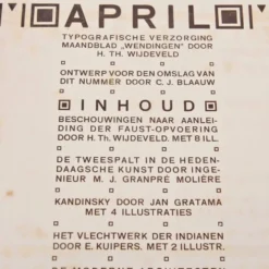 Avril 1918, Wendingen, lithographie de C. J. Blaauw
