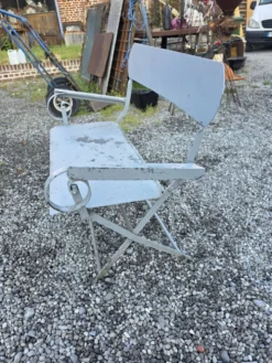 Banc de jardin ancien en fer forgé massif