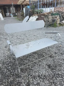 Banc de jardin ancien en fer forgé massif