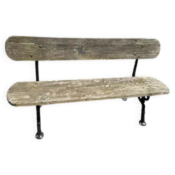 Banc de jardin ancien en fonte et bois annees 40