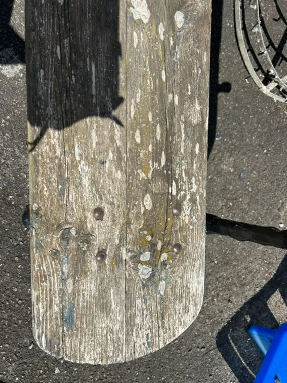 Banc de jardin ancien en fonte et bois annees 40