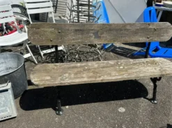 Banc de jardin ancien en fonte et bois annees 40