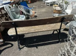 Banc de jardin ancien en fonte et bois annees 40