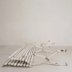 Banc de jardin, banc à lattes, pliant, 2 mètres de long, années 1930