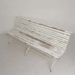 Banc de jardin, banc à lattes, pliant, 2 mètres de long, années 1930