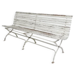 Banc de jardin, banc à lattes, pliant, 2 mètres de long, années 1930