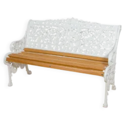 Banc de jardin en aluminium victorien, Royaume-Uni, années 1950