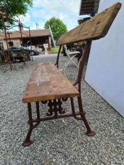 Banc de jardin en bois et fonte