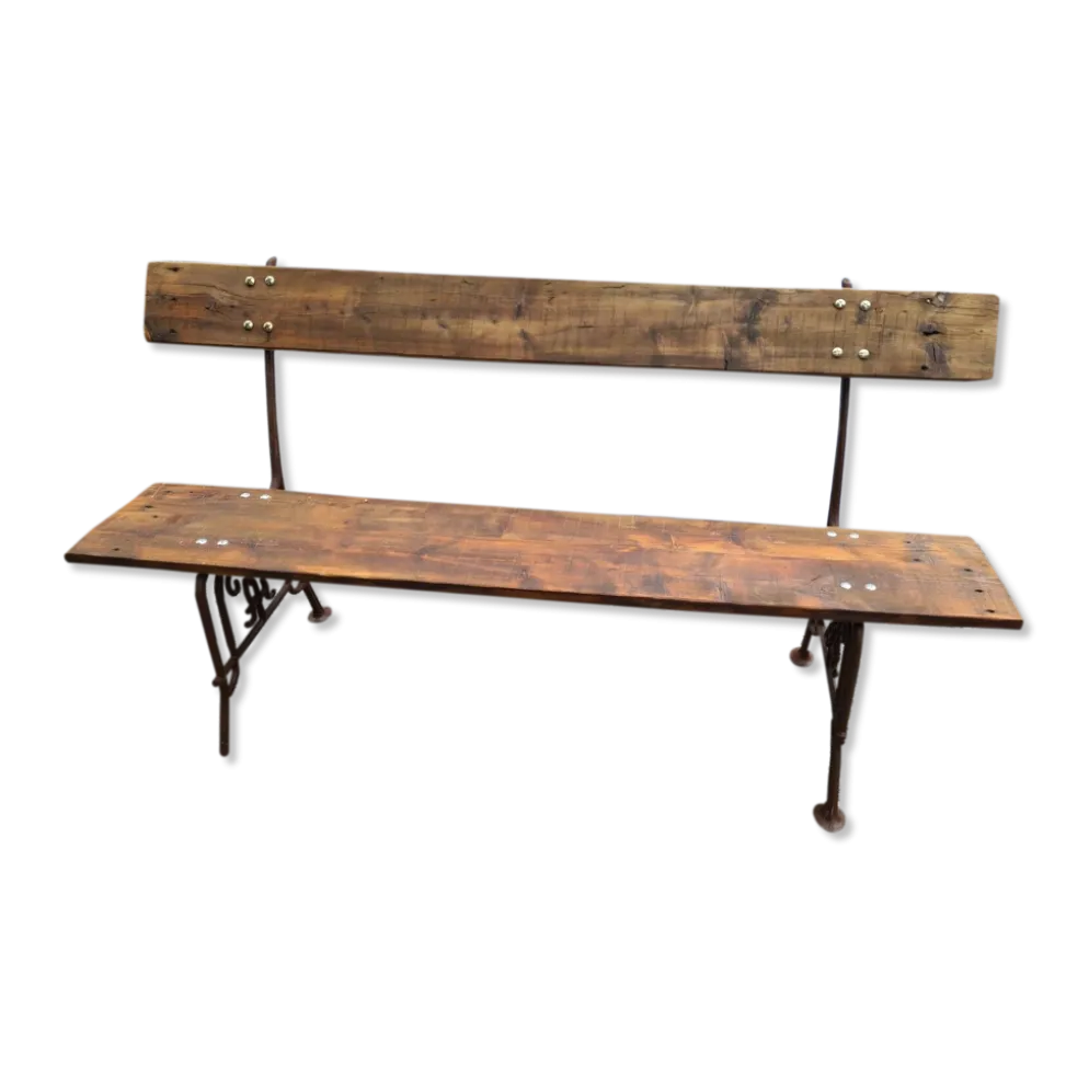 Banc de jardin en bois et fonte