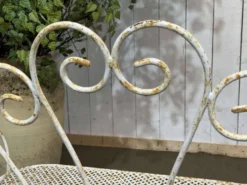 Banc de jardin en fer forgé des années 1950