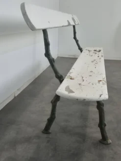 Banc de jardin en fonte modèle branche d'arbre