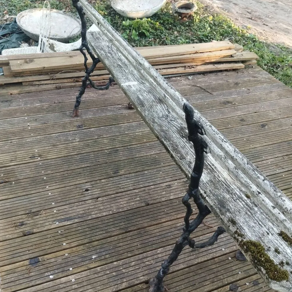 Banc de jardin fonte bois
