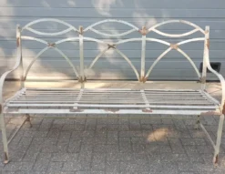 Banc de jardin français antique, banc de parc