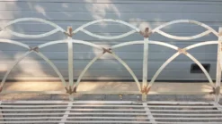Banc de jardin français antique, banc de parc