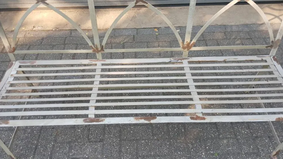 Banc de jardin français antique, banc de parc