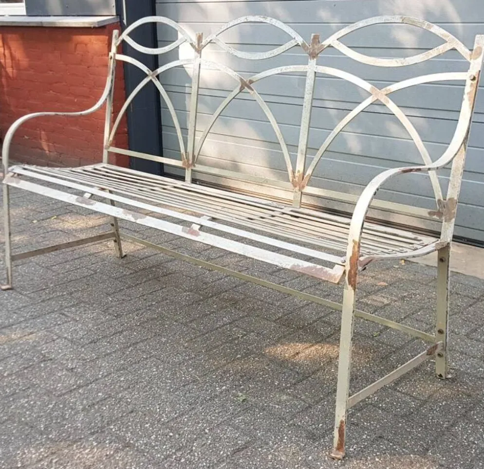 Banc de jardin français antique, banc de parc