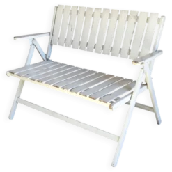 Banc de jardin pliable en bois - vintage 1960