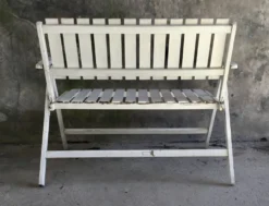 Banc de jardin pliable en bois - vintage 1960
