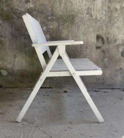 Banc de jardin pliable en bois - vintage 1960