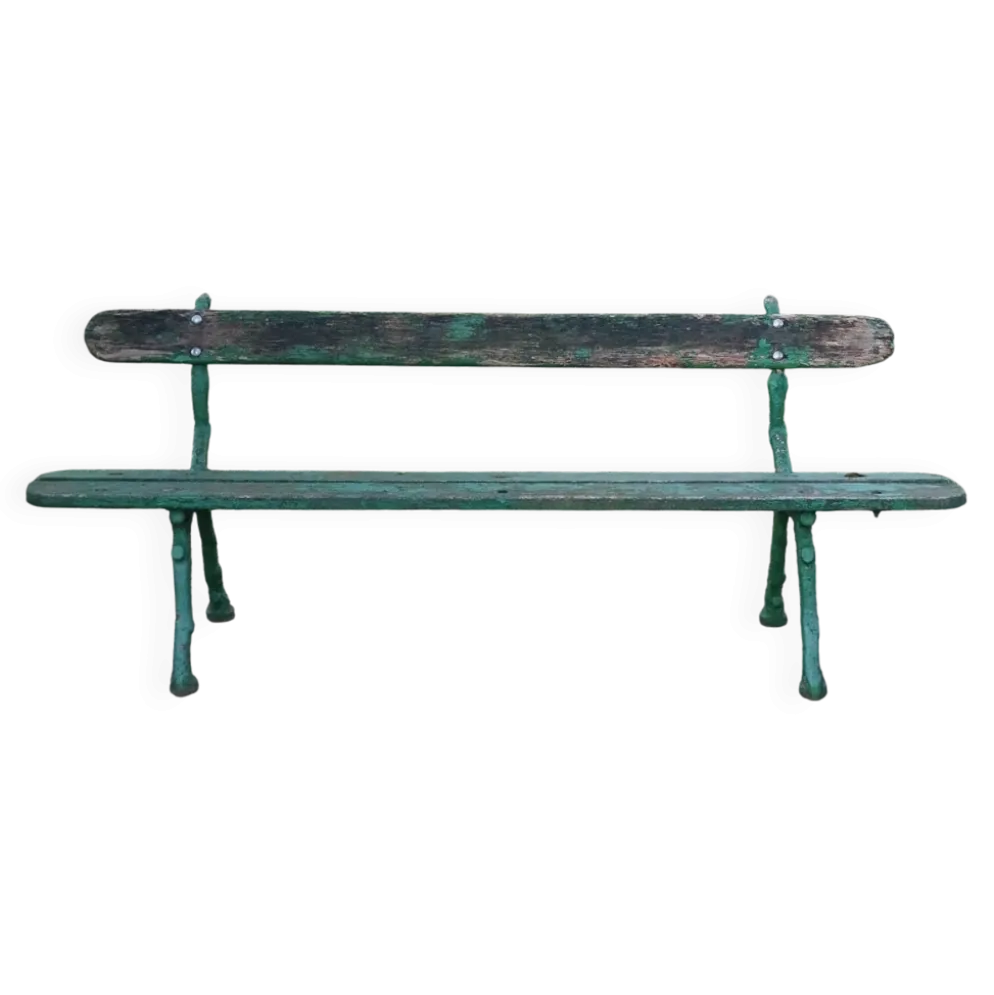Banc de jardin public fonte XIXe
