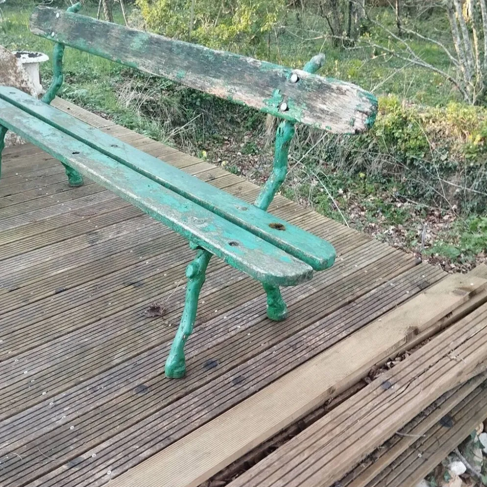 Banc de jardin public fonte XIXe