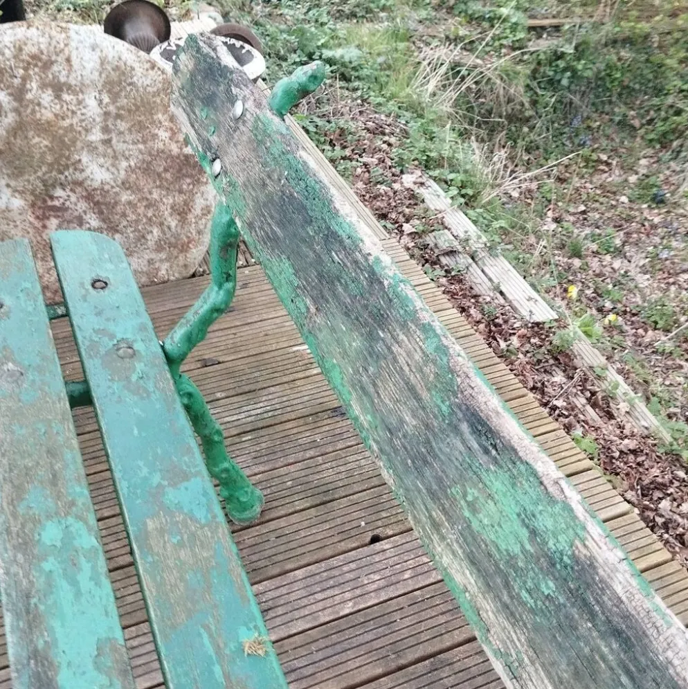 Banc de jardin public fonte XIXe