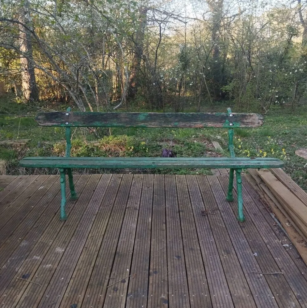 Banc de jardin public fonte XIXe