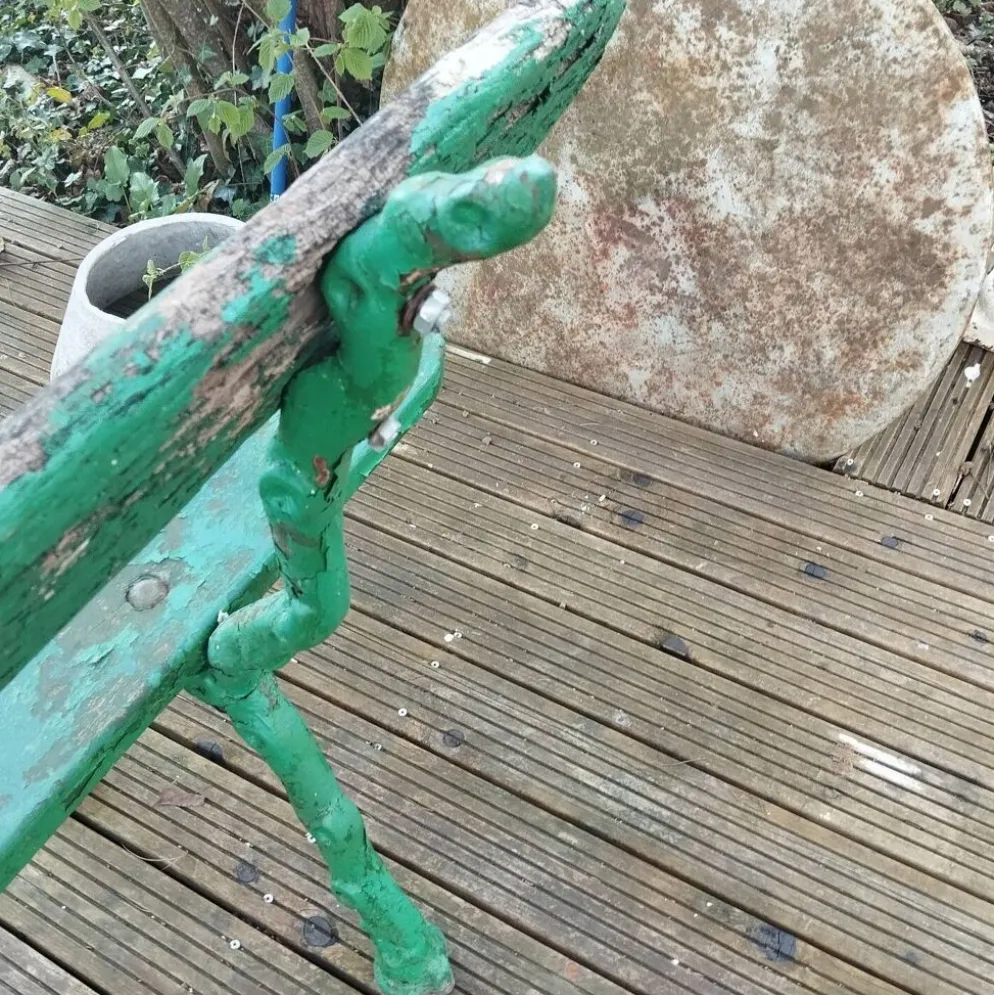 Banc de jardin public fonte XIXe