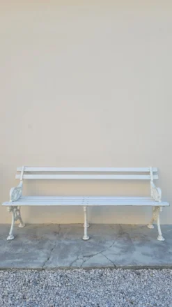 Banc de jardin signé Godin en fonte de maison bourgeoise