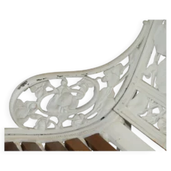 Banc de jardin style victorien 1870 motif Capucine Coalbrookdale