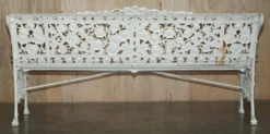 Banc de jardin style victorien 1870 motif Capucine Coalbrookdale