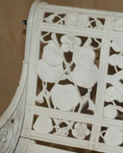 Banc de jardin style victorien 1870 motif Capucine Coalbrookdale