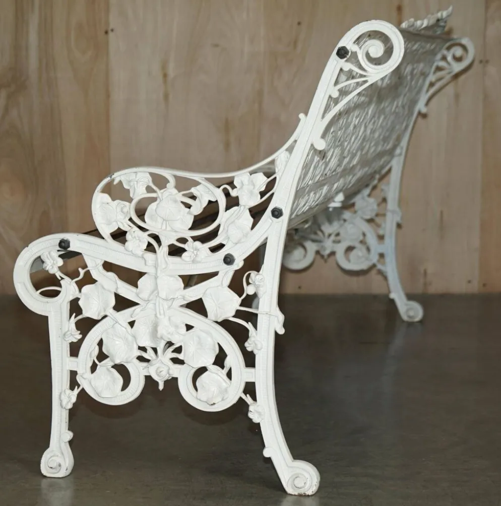 Banc de jardin style victorien 1870 motif Capucine Coalbrookdale