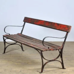 Banc de parc en fer riveté années 1920