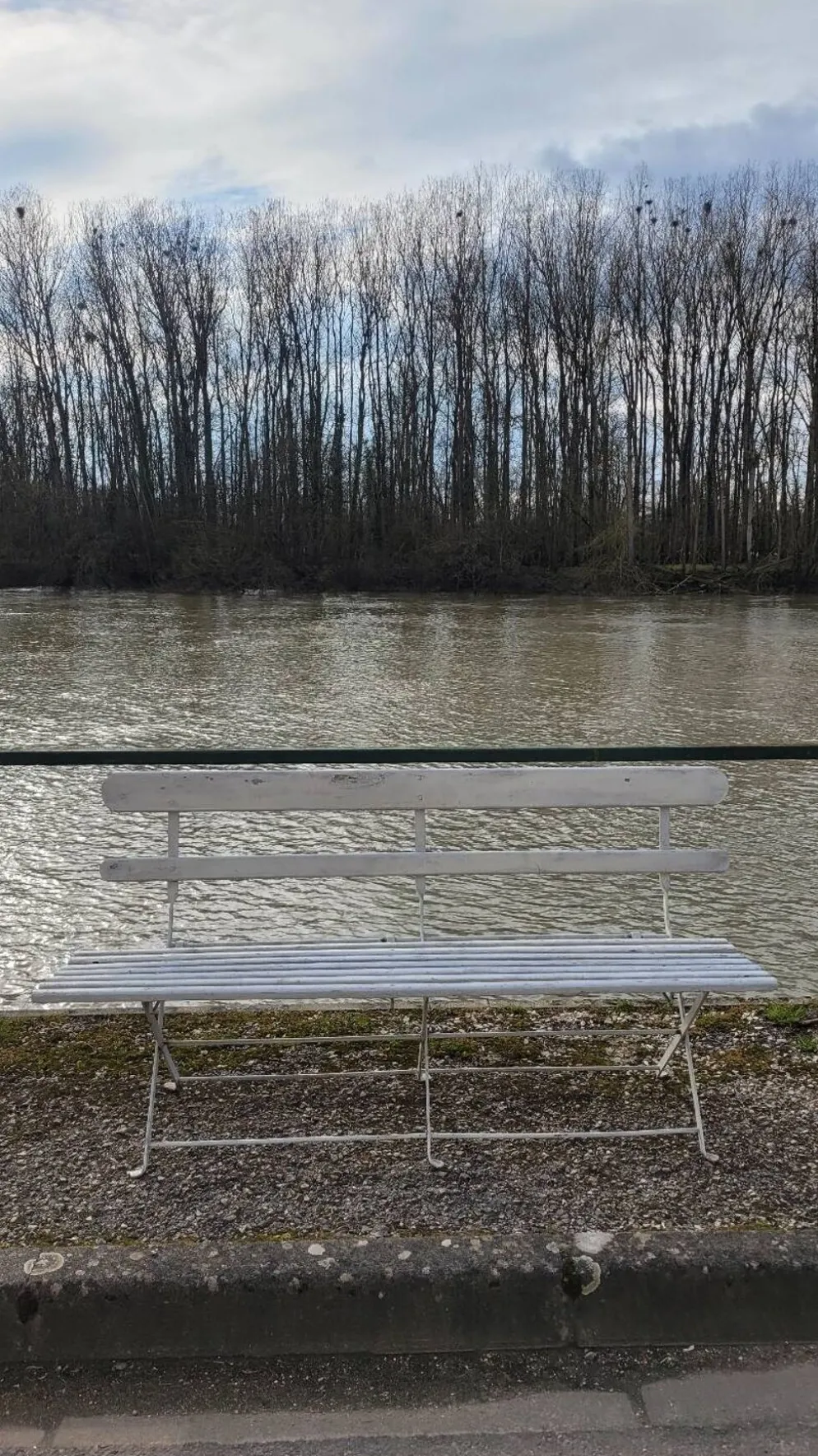 Banc pliant de Jardin en fer et bois ancien - 1950s