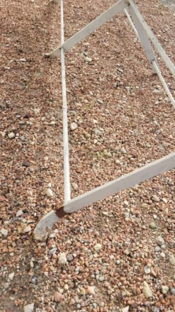 Banc pliant de Jardin en fer et bois ancien - 1950s