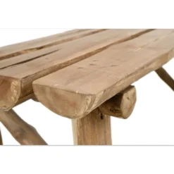 Banc rustique en rondins de bois