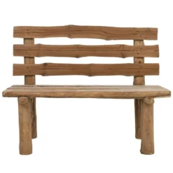 Banc rustique en rondins de bois