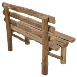 Banc rustique en rondins de bois