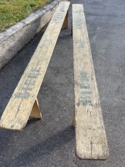 2 bancs de brasserie