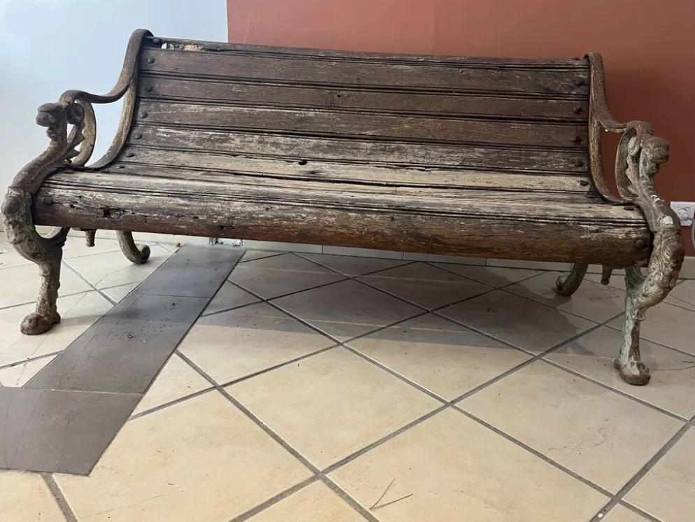banc style colonial ancien