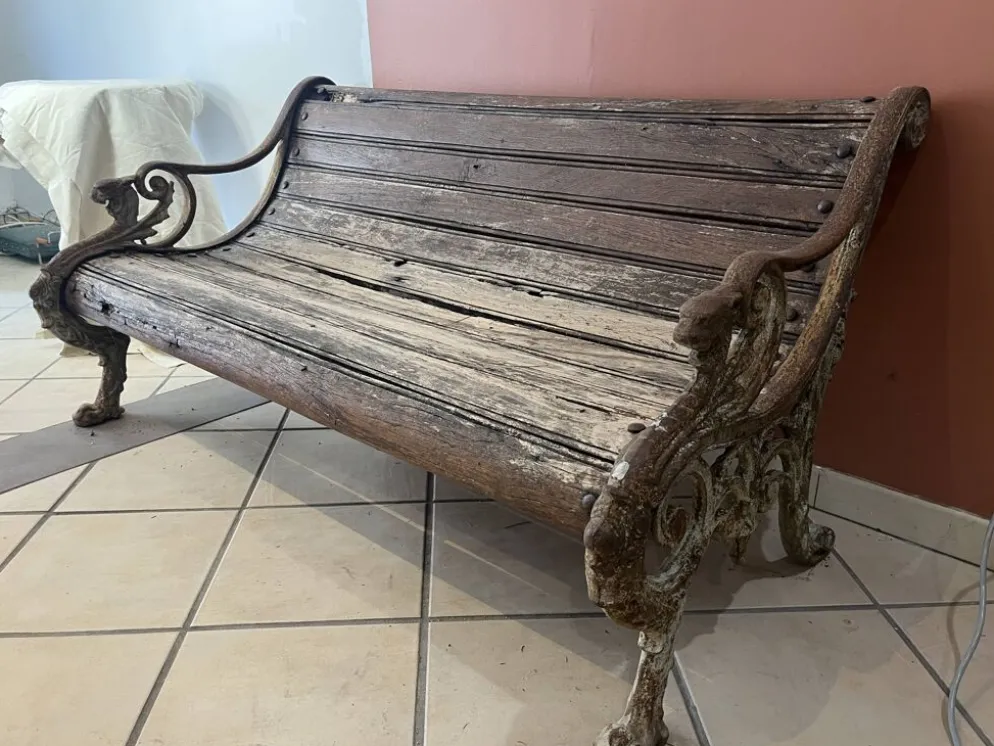 banc style colonial ancien