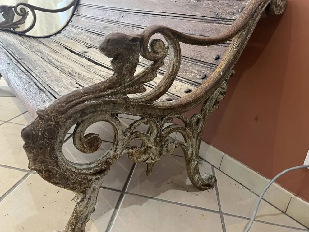 banc style colonial ancien