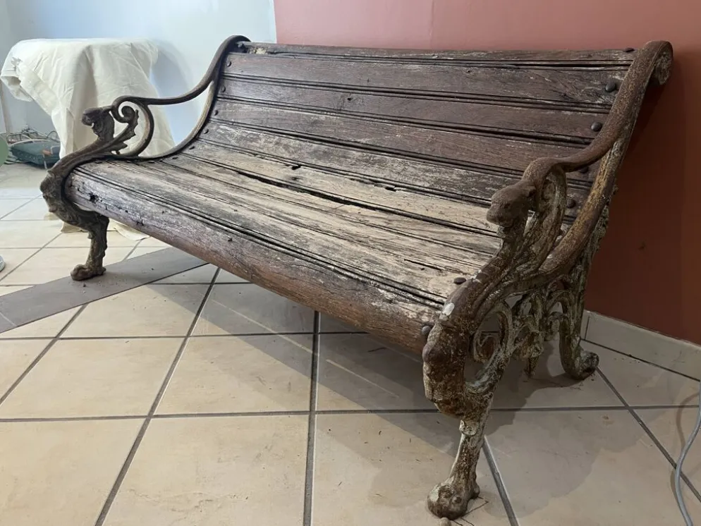 banc style colonial ancien