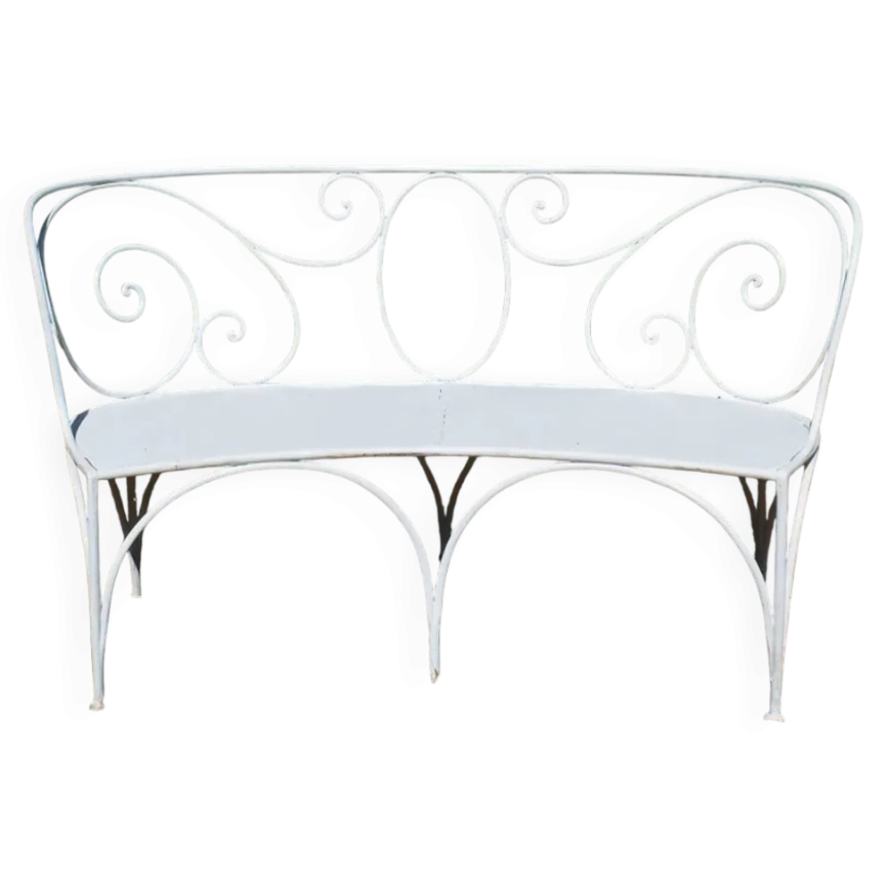 Banquette de jardin en fer forgé