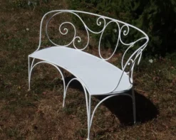 Banquette de jardin en fer forgé