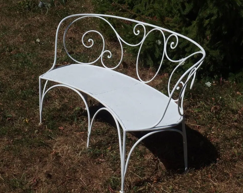 Banquette de jardin en fer forgé