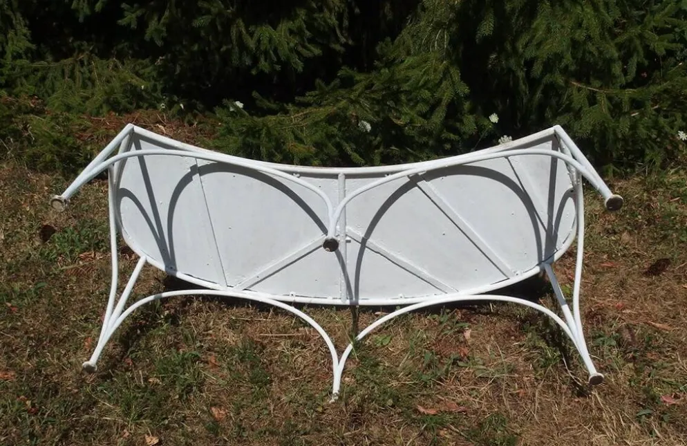 Banquette de jardin en fer forgé