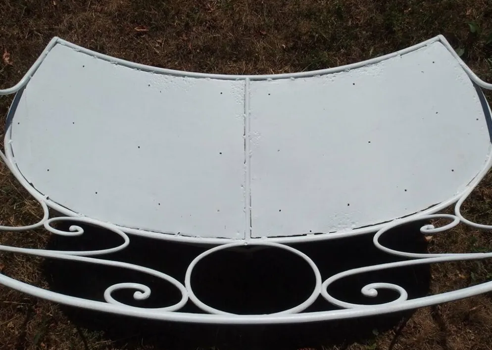 Banquette de jardin en fer forgé